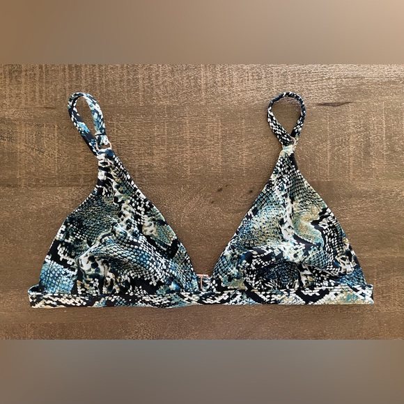 EUC Shade & Shore Snake Print Bikini Top - Picture 1 of 4